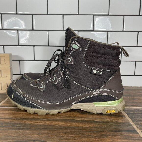 Ahnu Sugarpine Womens Size 10 Shoes Mulch Waterproof Vibram Outdoor Hiking Boot - Picture 1 of 14